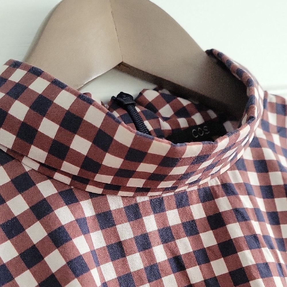 COS Checkered Top with Back Zip - Picture 4 of 6